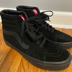 Sk8-Hi Black Mono Suede Vans